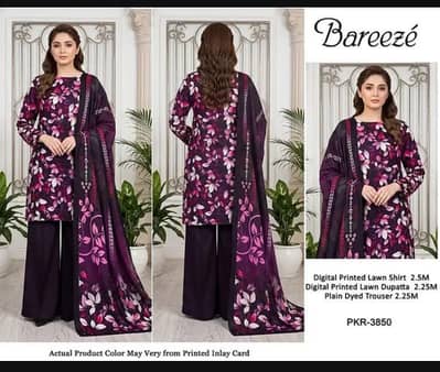 unstitched 3 PCs Available Good Collers Good Fabrics