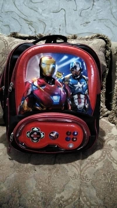 Iron man School bag - Red & Black