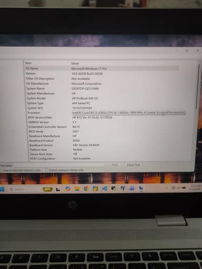 HP Laptop Core I5 8th Generation