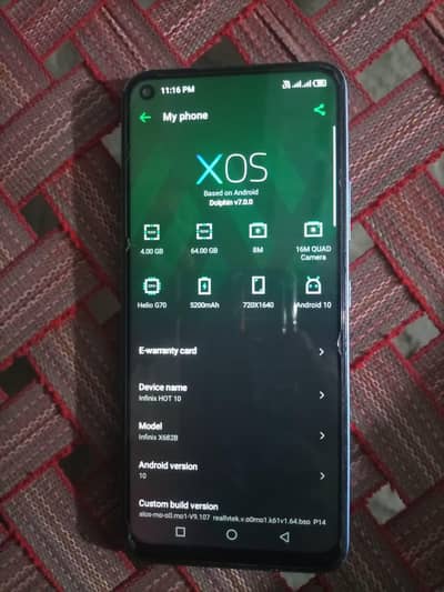 Infinix Hot 10 4gb 64gb (03117954177) whatapp