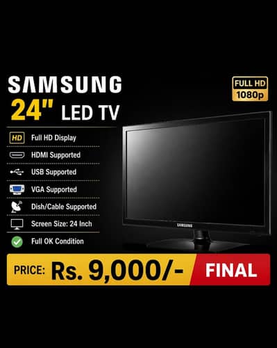 Samsung Led Tv 24 inch Full HD For Sale