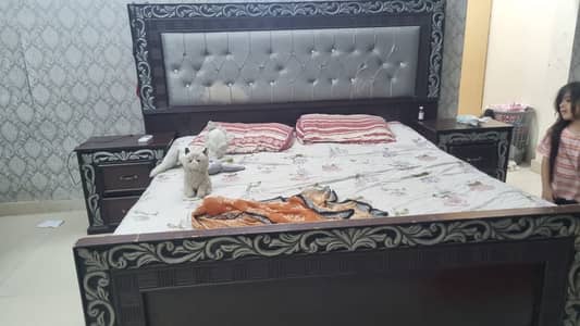 Bed , Side Table , Two Chairs , Dressing table