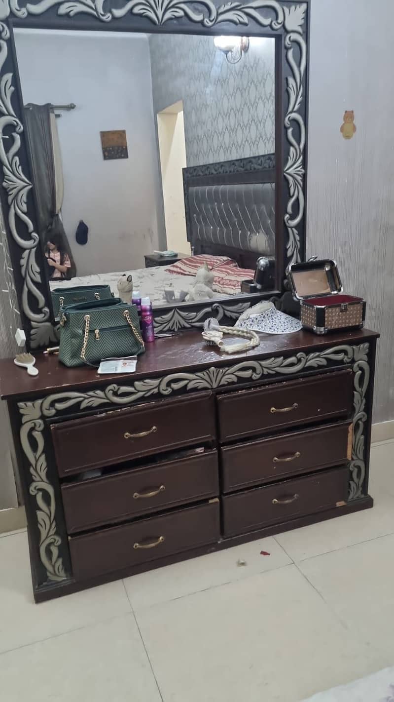 Bed , Side Table , Two Chairs , Dressing table 2