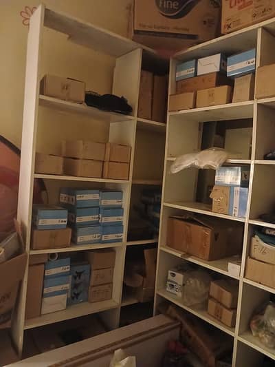 Wooden Shelves Rack and Shoe Racks For Shops or Godown (9 pieces)