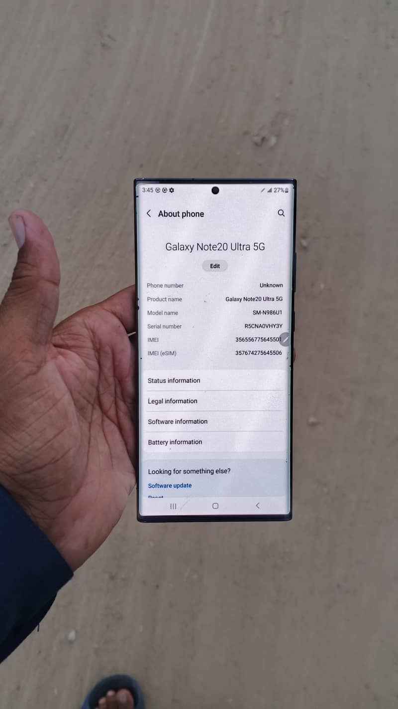 Samsung Mobile Note 20 Ultra 5G 5