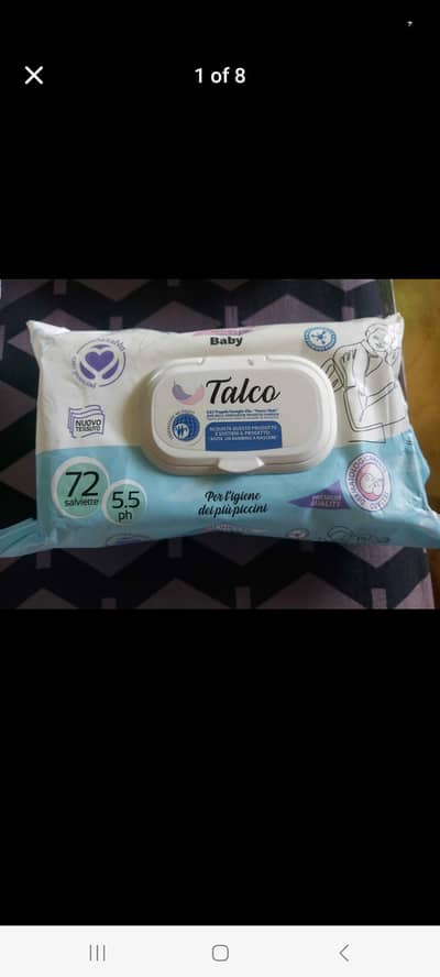 imported Italian Baby Wipes 72pc