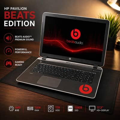 HP Pavilion Beats Edition | AMD A10 | 12GB RAM | 128GB SSD + 1TB HDD