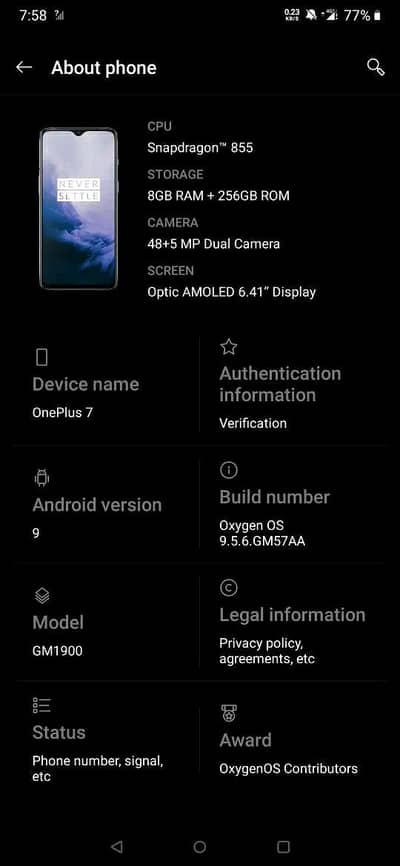 One Plus 7. exchange possible