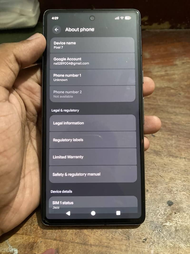 Google Pixel 7 PTA 6