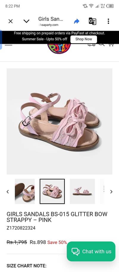 Bacha party newly sandals for girls. .