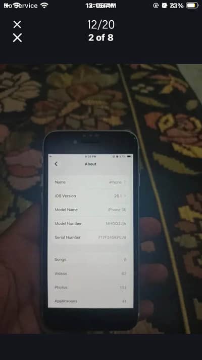 iPhone SE 2020 Batterey 10by10 Health batterey 78%
