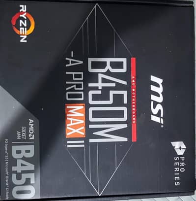 Amd Motherboard MSI B450 -A Pro MAX || Pro series with 4 slout ram