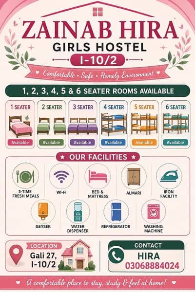 zainub hira girls hostel i-10/2