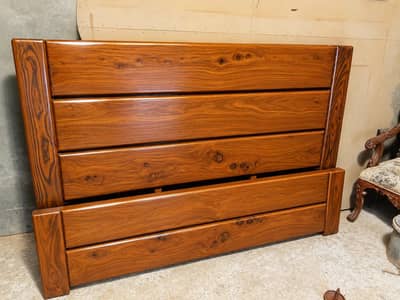 New pure wooden yellow pine wood king size bed