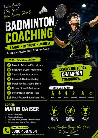 Professional Badminton Coaching | Lahore