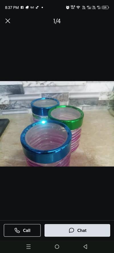 3 spice glass jars