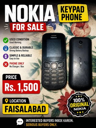 Nokia ka phone ha buhat acha ha keypad