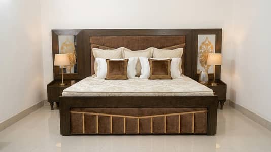 Mint Condition King Size Bed + 2 Side Tables (Used 1 Week Only)