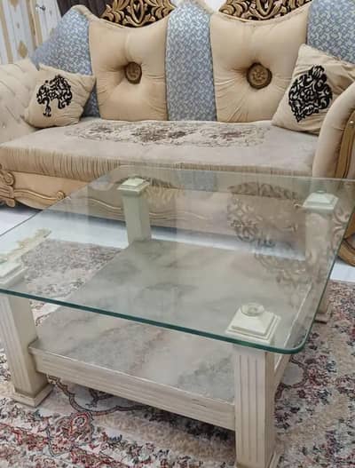 6 CHAIR Dining Table with Blue Posish