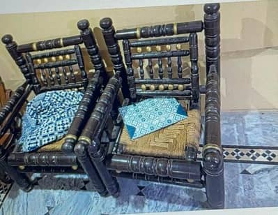 wooden sofa set with table