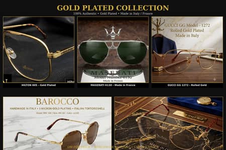 Original Gold Plated Eyewear/ Eyeglasses frame Ray Ban Wayfarer Rayban