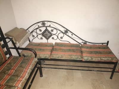 8 seater iron sofa set for sell 10k