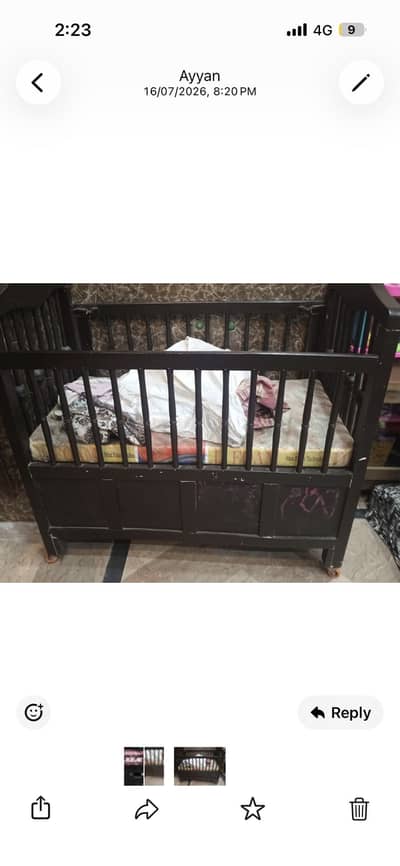 Wooden baby coat in good condition
