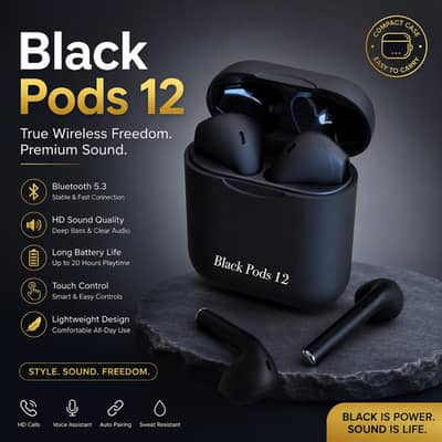 i12 TWS  | Premium Sound, Stylish Look!
