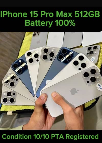 iPhone 15 Pro Max 512GB PTA Reg | 95% Battery | Physical SIM + E-SIM
