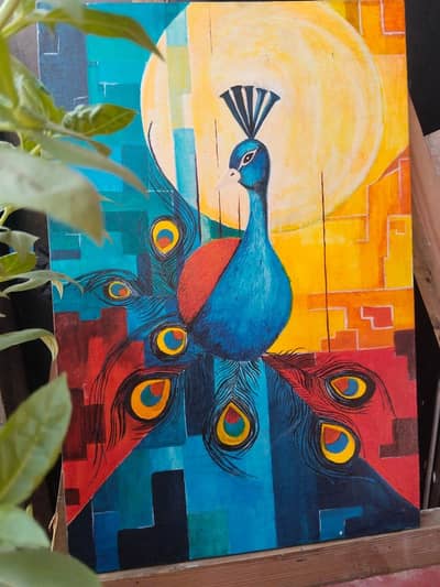 canvas painting in Acrylic paint