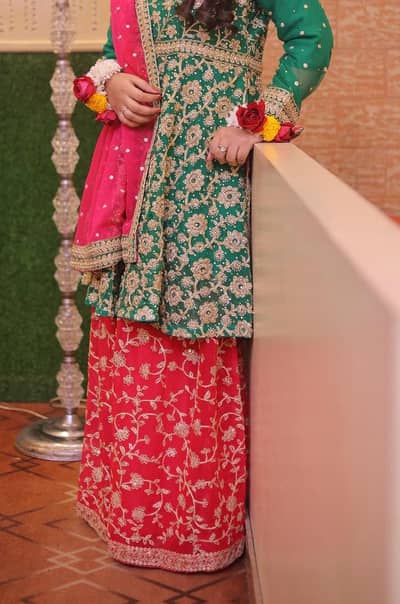 Haseens Official Original 3pc Frock with Plazo