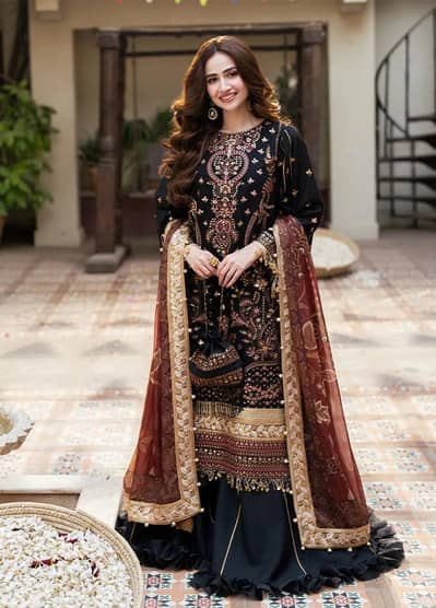 Unstitched Embroidered 3pcs