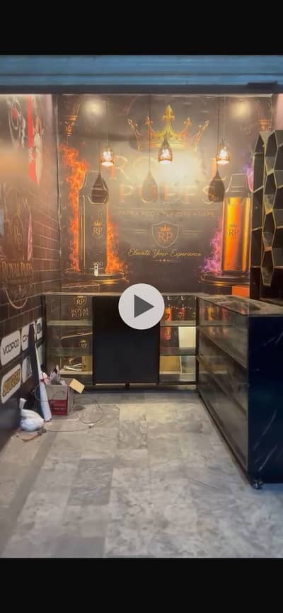 Shop counter plus almari