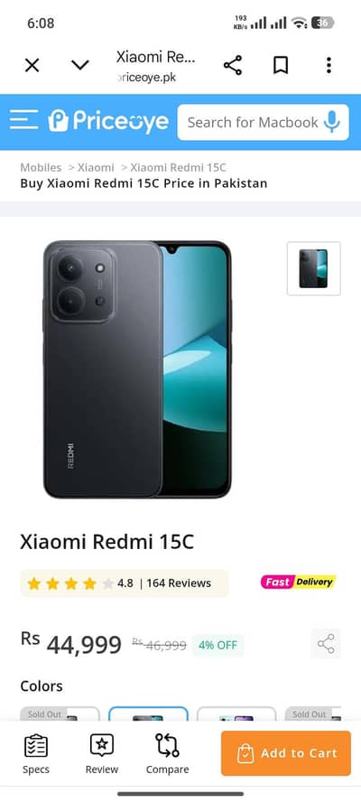 Redmi 15c 6/128 Sale/Exchange