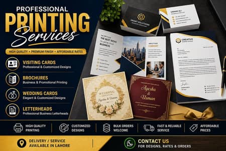 Visiting Card, Brochure, Wedding Card & Letterhead Printing Services