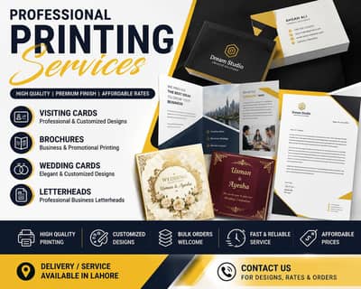 Visiting Card Brochure Wedding Card & Letterhead Printing Services