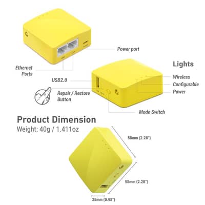 Mango (GL-MT300N-V2) Wireless Mini VPN Router