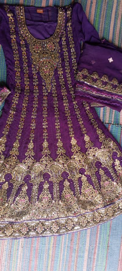 The stuff heavy deep purple dress 1 time used m medium size