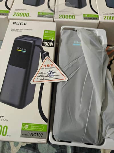 Pug. power bank 2026 mode 100 watt 20000mah Flight approved