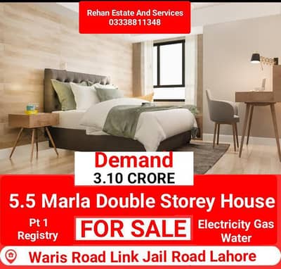 5.5 Marla Double Storey House For Sale At Waris Road Lahore