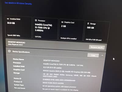 i5 7 Gen pc 32 Gb ram