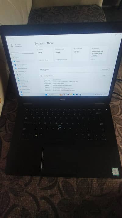 Dell laptop core i5 6th gen 8gb ram 256gb ssd