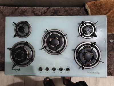 Gass Stove with glass top for sale .