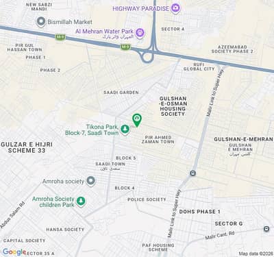 Buy A 120 Square Yards Residential Plot For sale In Pir Ahmed Zaman Town - Block 4
