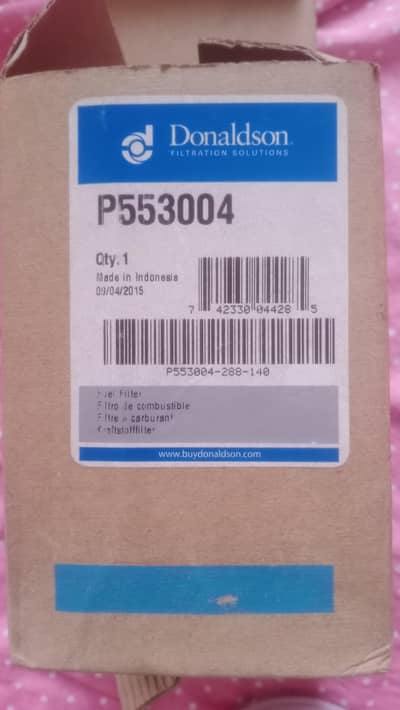 2 Pcs available fuel filter imported made in Indonesia