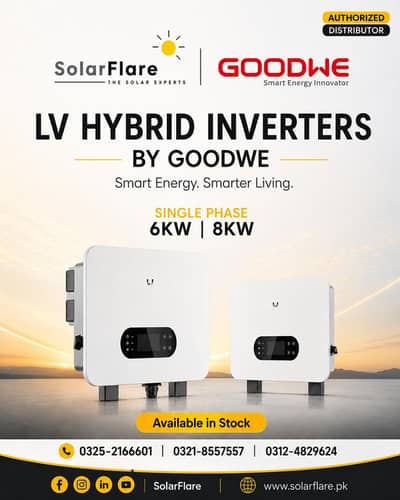 GoodWe Hybrid Inverter 6kW & 8kw At Wholesale Rate