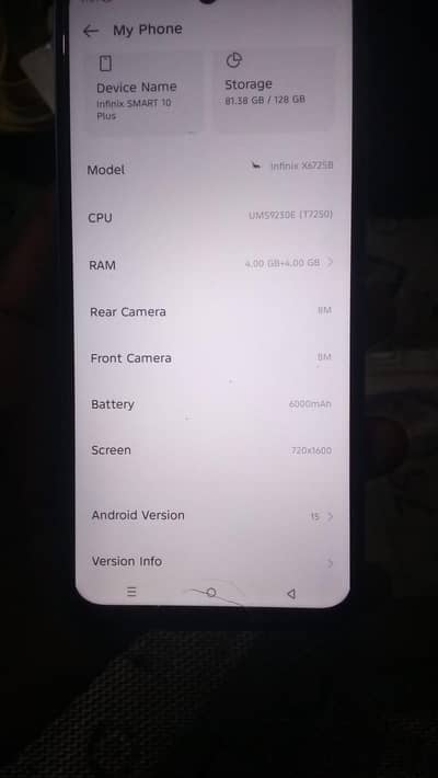 Infinix Smart 10 plus 8 128
