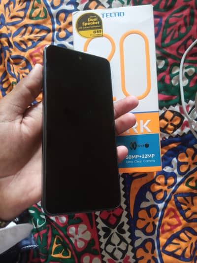 Tecno Spark 20 box or charger k sath for sale and exchange