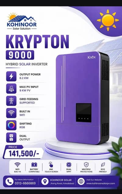 knox krypton 9000/solar inverter/ solar system / solar panels