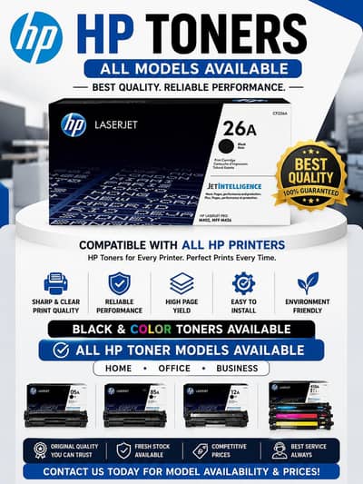 HP LaserJet Toners | All Models Available | Best Quality & reliable